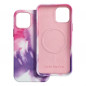 Apple iPhone 12 Hülle Leather Mag Cover Elegant  MagSAFE  Lila Spritzer
