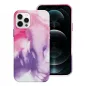 Apple iPhone 12 Pro Hülle Leather Mag Cover Elegant  MagSAFE  Lila Spritzer