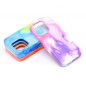 Apple iPhone XS Max Hülle Leather Mag Cover Elegant  MagSAFE  Lila Spritzer