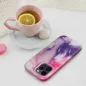 Apple iPhone 11 Pro Max Hülle Leather Mag Cover Elegant  MagSAFE  Lila Spritzer