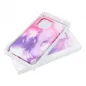 Apple iPhone 11 Pro Max Hülle Leather Mag Cover Elegant  MagSAFE  Lila Spritzer
