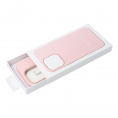 Apple iPhone XS Max Hülle Leather Mag Cover Elegant  MagSAFE  Sandrosa