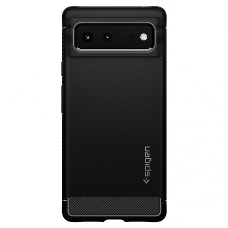 Google Pixel 6 Hülle Spigen Rugged Armor Kohlenstoff-Faser, Elegant  Matt Schwarz
