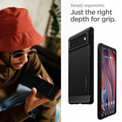 Google Pixel 6 Hülle Spigen Armor Kohlenstoff-Faser, Elegant  Schwarz