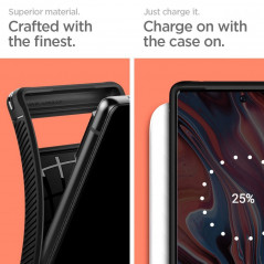 Google Pixel 6 Hülle Spigen Armor Kohlenstoff-Faser, Elegant  Schwarz