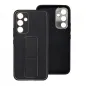 Samsung Galaxy A54 Hülle LEATHER Case Kickstand Schwarz