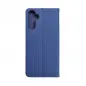 Samsung Galaxy A14 LTE Book Handytaschen LUNA Book Carbon Kohlenstoff-Faser, Elegant  Blau