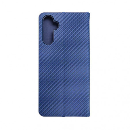 Samsung Galaxy A14 5G Book Handytaschen LUNA Book Carbon Kohlenstoff-Faser, Elegant  Blau