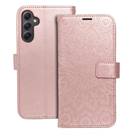 Samsung Galaxy A34 Book Handytaschen MEZZO Book Mandala  Roségold