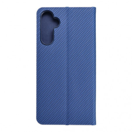 Samsung Galaxy A34 Book Handytaschen LUNA Book Carbon Kohlenstoff-Faser, Elegant  Blau