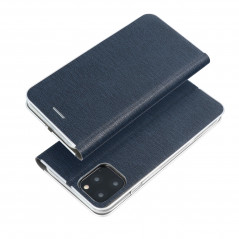 Samsung Galaxy A34 Book Handytaschen LUNA Book Carbon Kohlenstoff-Faser, Elegant  Blau