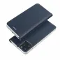 Samsung Galaxy A34 Book Handytaschen LUNA Book Carbon Kohlenstoff-Faser, Elegant  Blau