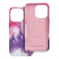 Apple iPhone 14 Pro Hülle Leather Mag Cover Elegant  MagSAFE  Lila Spritzer