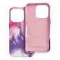 Apple iPhone 14 Pro Hülle Leather Mag Cover Elegant  MagSAFE  Lila Spritzer