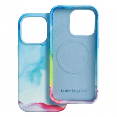 Apple iPhone 14 Pro Hülle Leather Mag Cover Elegant  MagSAFE  Farbspritzer