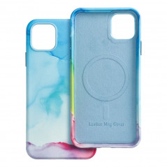 Apple iPhone 11 Pro Max Hülle Leather Mag Cover Elegant  MagSAFE  Farbspritzer