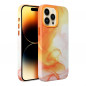 Apple iPhone 11 Pro Hülle Leather Mag Cover Elegant  MagSAFE  Orange Spritzer