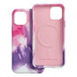 Apple iPhone 11 Pro Hülle Leather Mag Cover Elegant  MagSAFE  Lila Spritzer