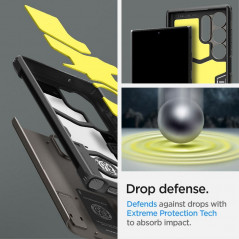 Samsung Galaxy S23 Ultra 5G Hülle Spigen Tough Armor Dunkles Blaugrau