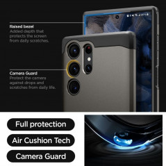 Samsung Galaxy S23 Ultra 5G Hülle Spigen Tough Armor Dunkles Blaugrau