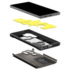 Samsung Galaxy S23 Ultra 5G Hülle Spigen Tough Armor Dunkles Blaugrau
