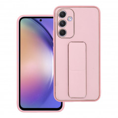 Samsung Galaxy A54 Hülle LEATHER Case Kickstand Rosa