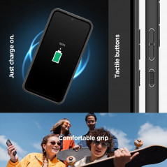 Samsung Galaxy A54 Hülle Spigen Ultra Hybrid Kristallklar  Matt Schwarz
