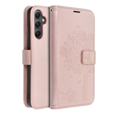 Samsung Galaxy A34 Book Handytaschen MEZZO Book Baum  Roségold