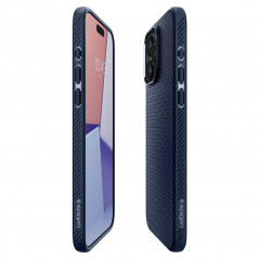 Apple iPhone 15 Pro Hülle Spigen  Liquid Air Navy blau