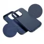 Apple iPhone 15 Pro Hülle Leather Mag Cover Elegant  MagSAFE  Indigoblau
