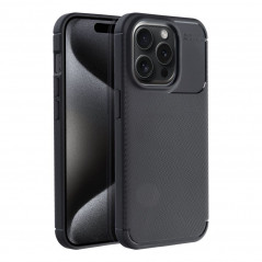 Apple iPhone 15 Hülle Carbon premium Elegant  Schwarz