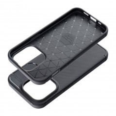Apple iPhone 15 Hülle Carbon premium Elegant  Schwarz