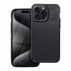 Apple iPhone 15 Hülle Carbon premium Elegant  Schwarz