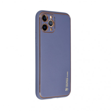 Apple iPhone 15 Pro Max Hülle Leather Blau