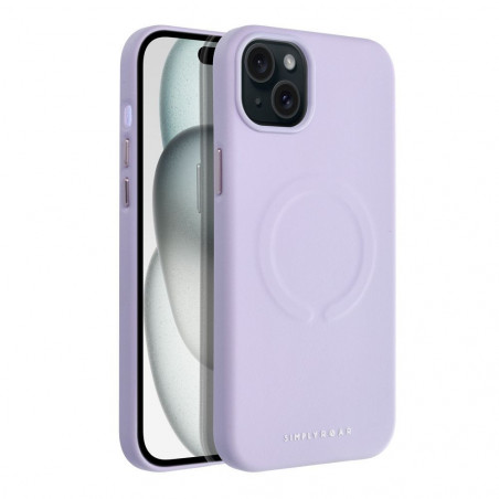 Apple iPhone 15 Plus Hülle Roar Leather Mag Elegant  MagSAFE  Lila (Purple)