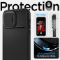 Apple iPhone 14 Pro Hülle Spigen Optik Armor Schwarz