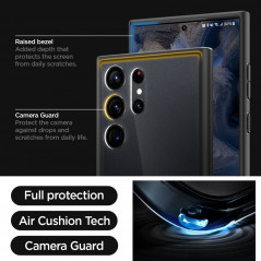 Samsung Galaxy S23 Ultra 5G Hülle Spigen Ultra Hybrid Kristallklar  Frostschwarz