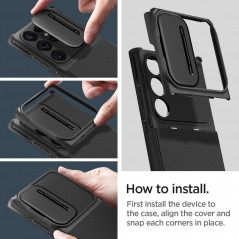 Samsung Galaxy S23 Ultra 5G Hülle Spigen Armor Schwarz