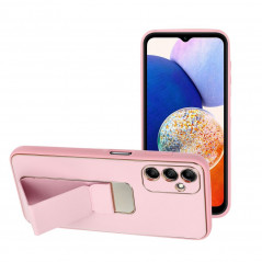 Samsung Galaxy A14 LTE Hülle LEATHER Case Kickstand Rosa