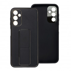Samsung Galaxy A14 LTE Hülle LEATHER Case Kickstand Schwarz