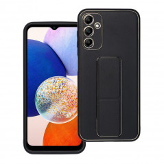 Samsung Galaxy A14 5G Hülle LEATHER Case Kickstand Schwarz