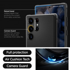 Samsung Galaxy S23 Ultra 5G Hülle Spigen Armor Kohlenstoff-Faser, Elegant  Schwarz