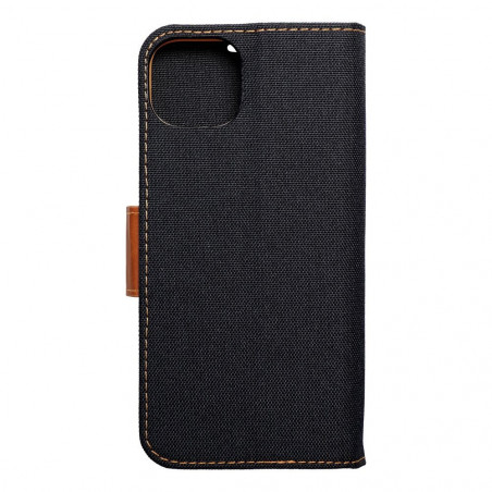 Apple iPhone 15 Plus Book Handytaschen CANVAS Book Schwarz