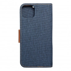 Apple iPhone 15 Plus Book Handytaschen CANVAS Book Navy blau