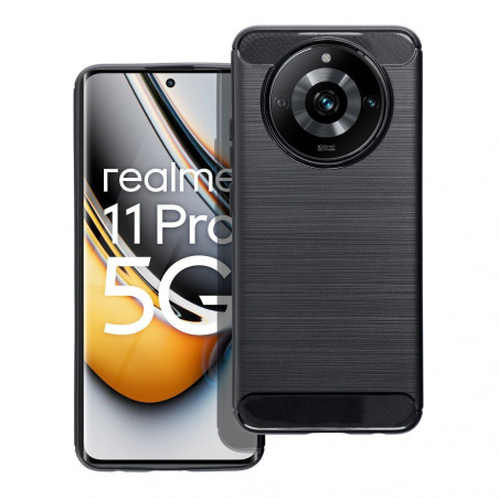 realme 11 Hülle Carbon Elegant  Schwarz