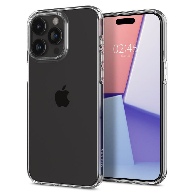 Apple iPhone 15 Pro Hülle Spigen Liquid Crystal Kristallklar  Durchsichtbar