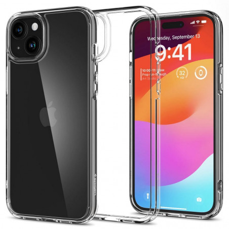 Apple iPhone 15 Hülle Spigen Ultra Hybrid Kristallklar  Durchsichtbar