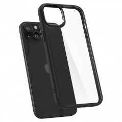 Apple iPhone 15 Plus Hülle Spigen Ultra Hybrid Kristallklar  Matt Schwarz