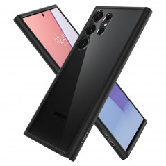 Samsung Galaxy S23 Ultra 5G Hülle Spigen Ultra Hybrid Kristallklar  Matt Schwarz