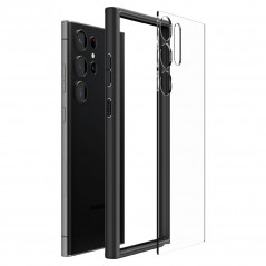 Samsung Galaxy S23 Ultra 5G Hülle Spigen Ultra Hybrid Kristallklar  Matt Schwarz